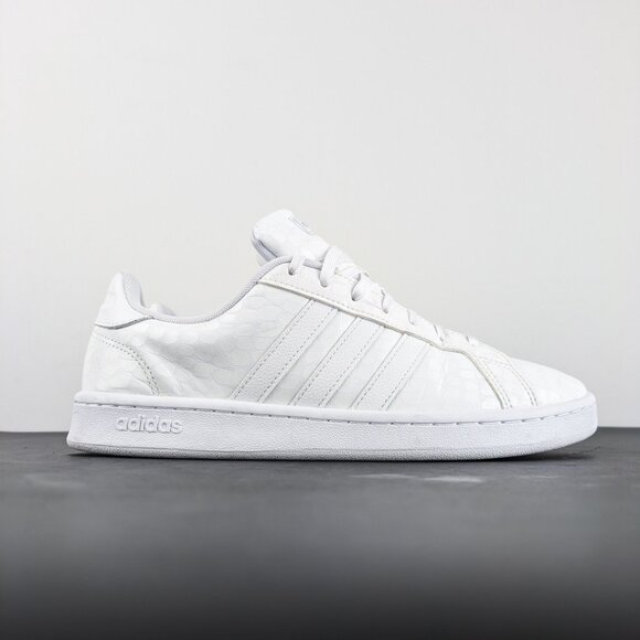 Sz.10 Adidas Court Haven White (Alligator Skin) Women's Sneakers - Picture 4 of 9